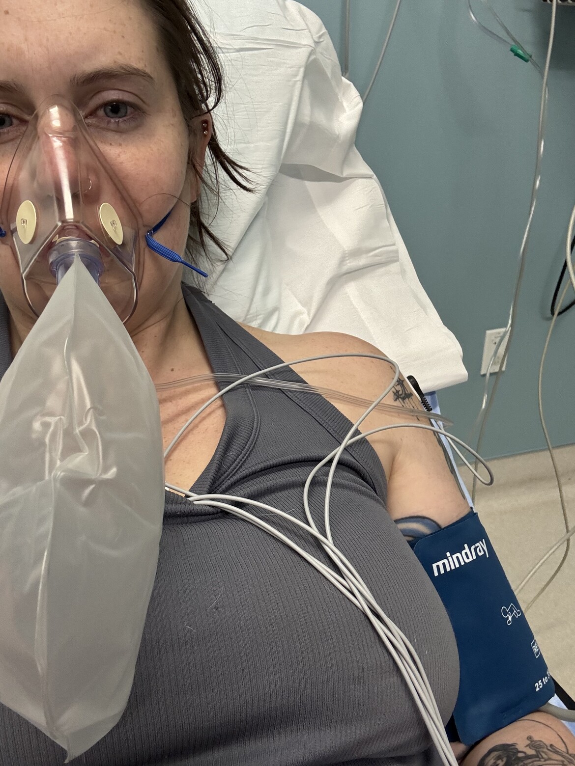 Sarah in hospital
