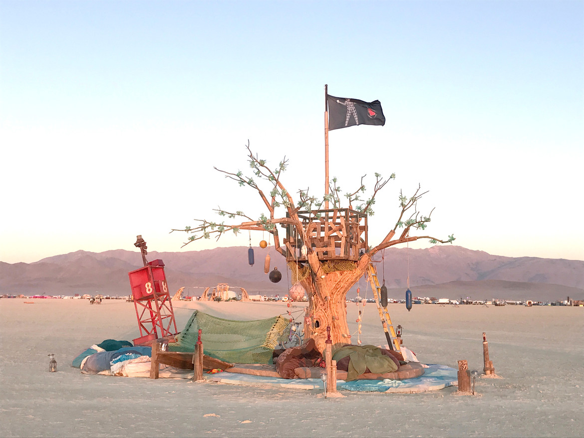Island of Lost Buoys on Playa at Burning Man