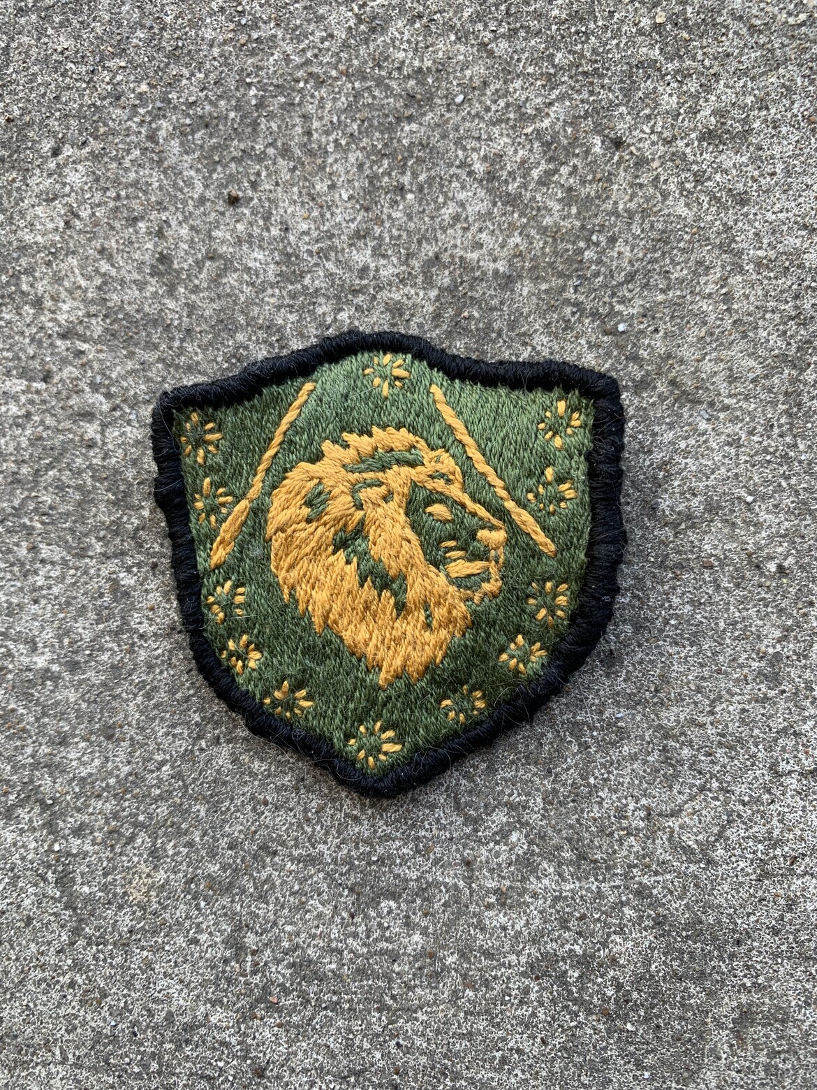Hand embroidered patch