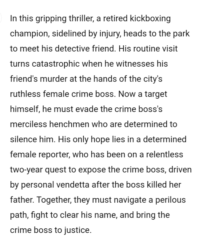 SYNOPSIS FOR WITNESS