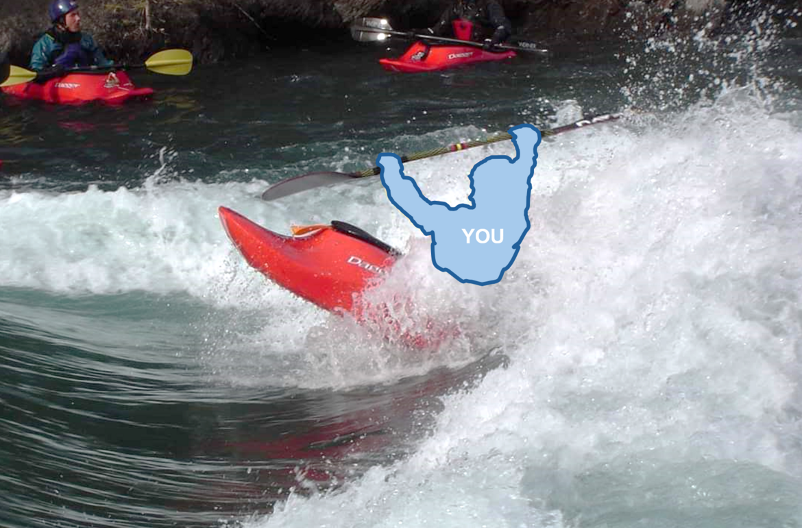 You on a kayak wave