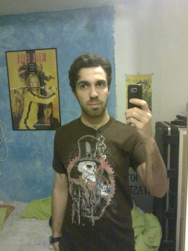 This is me wearing a different shirt. With your help I could be wearing Harebrained's design!