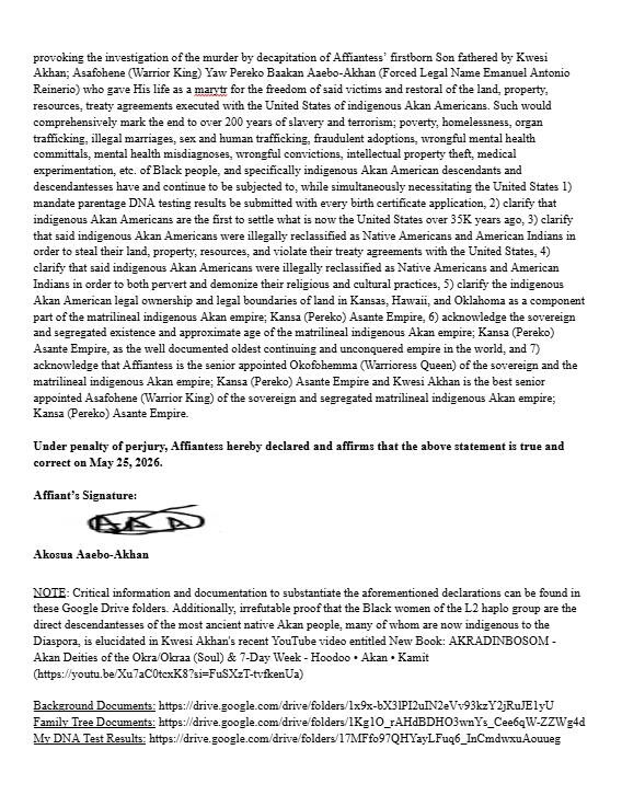 DNA Information Affidavit - Page 2