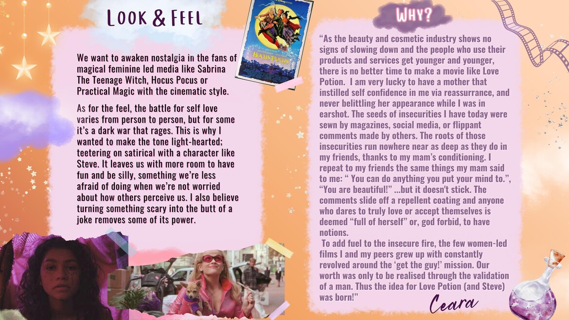 Our desire for a comical, magical nostalgic film and where the idea came from.