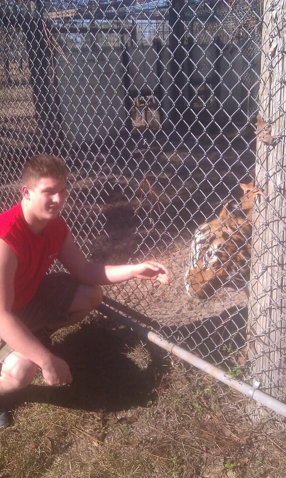 Brennan and his pet tiger, Raja