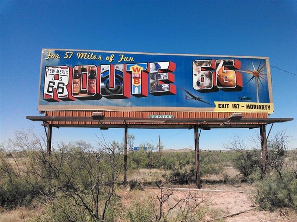 Billboard on I-40 Tucumcari New Mexico