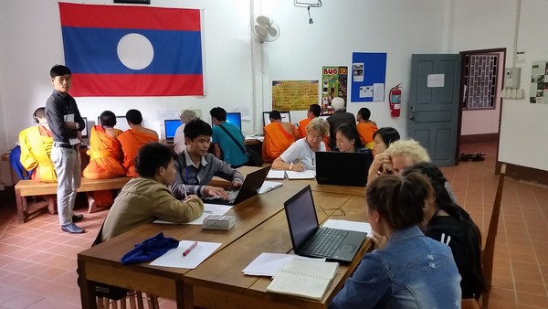 Students learning computing studies in Luang Prabang
