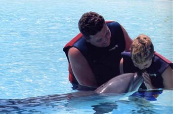 The Charity helped disabled Owen swim with Dophins