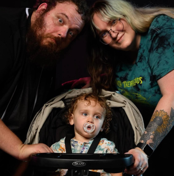 Jeff, Sam, and their son Milo