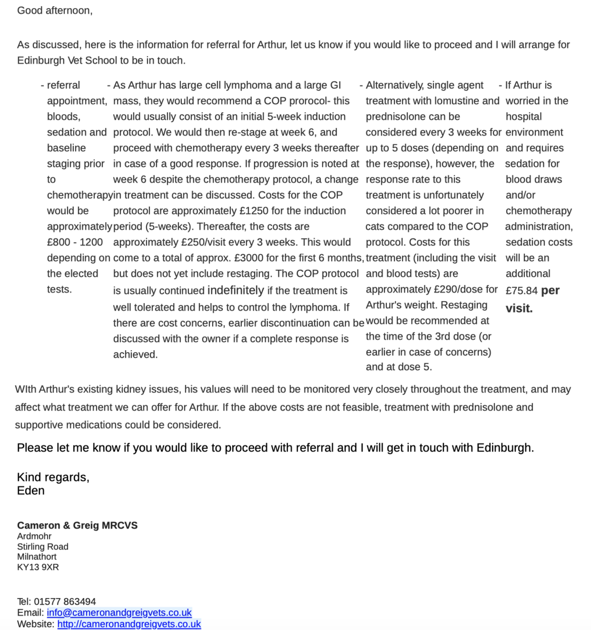 Vet email