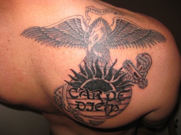 Mikes Carpe Diem tattoo and our inspiration.