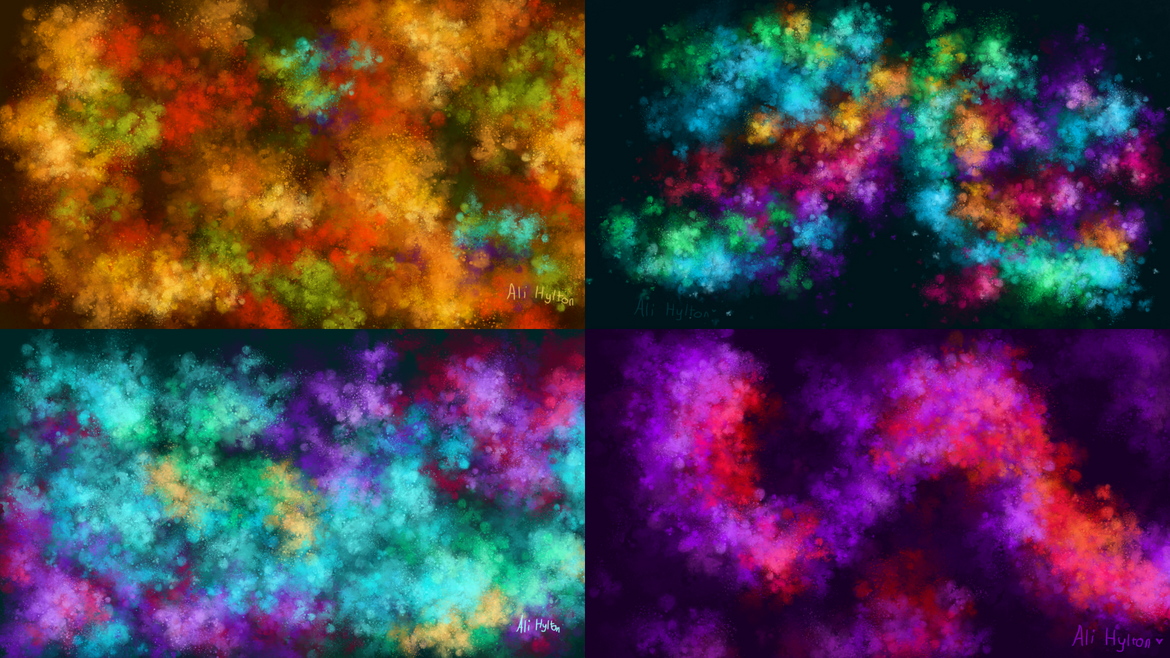 4 examples of synesthesia wallpapers