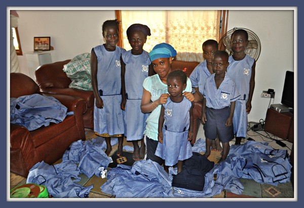 Finished uniforms being distributed