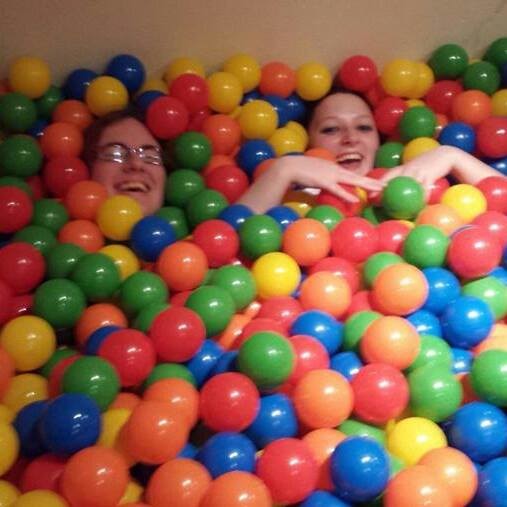 ball pit with Jamee and I