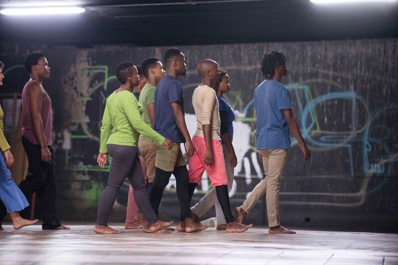 Flatfoot Dance Company performs outside Stable Theatre (pic:  Val Adamson)