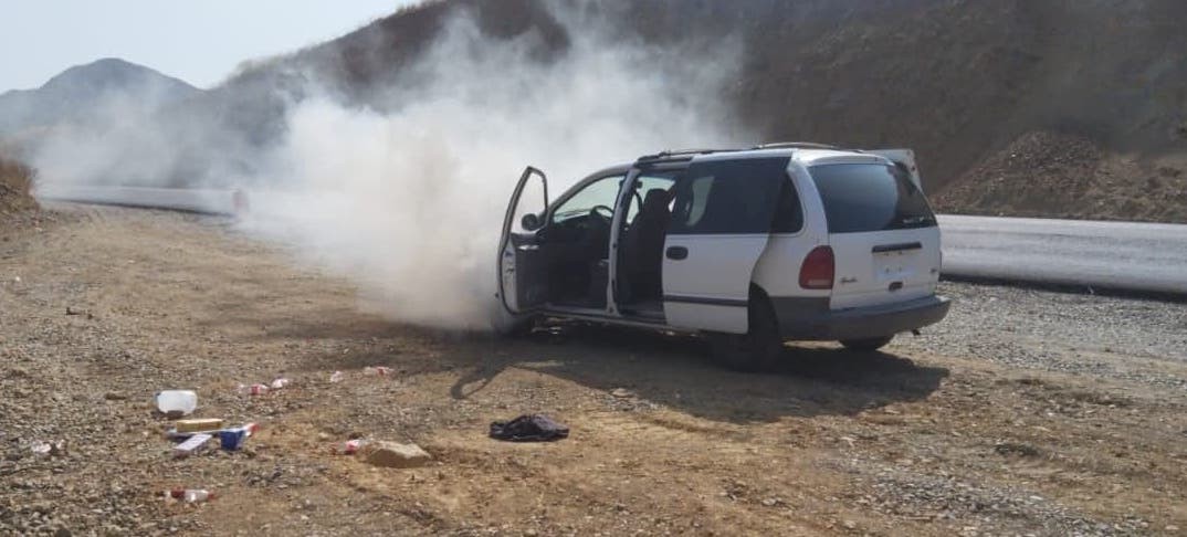 The newly-purchased work vehicle started smoking while owner/founder Juan Jose was driving her back from Ensenada...