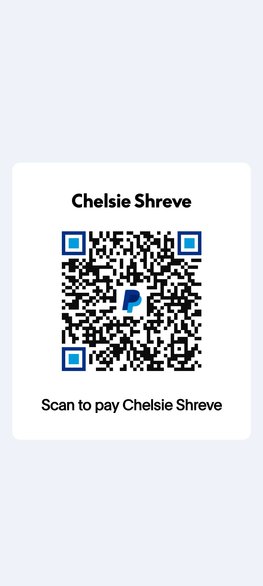 QR for quick easy donations