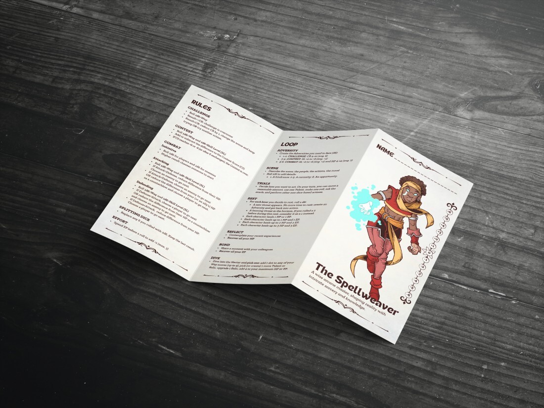 trifold character playbook