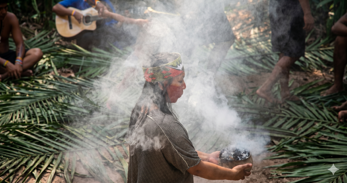 Putanny Yawanawa, a respected female leader and knowledge holder of the Yawanawa people, whose teachings have deeply influenced my path