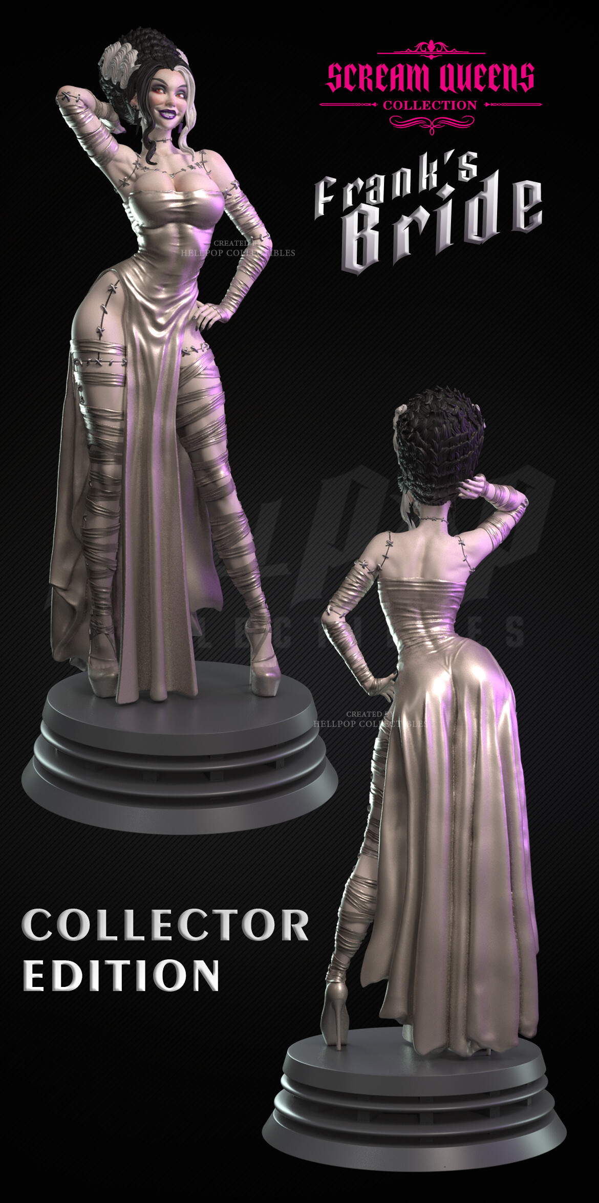 FRANK'S BRIDE Collectible Statue 3D Printable STL by HELLPOP