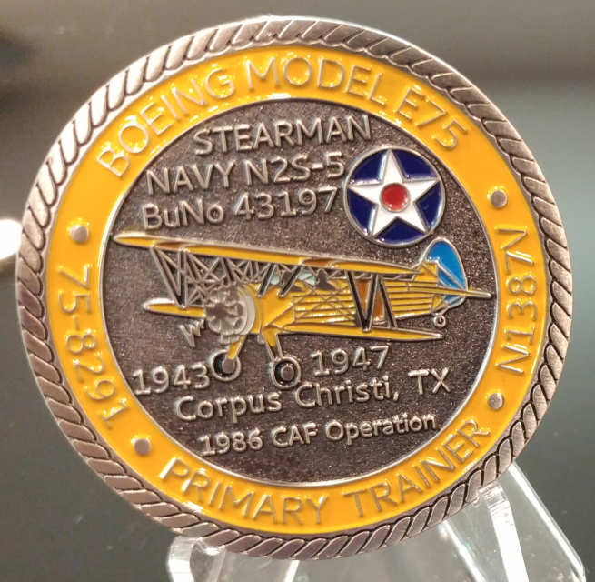 Stearman 75-8291 challenge coin.