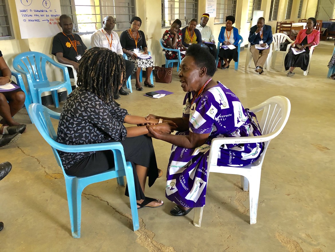 A local grandmother learns how to provide emotional first aid in our 2019 workshop