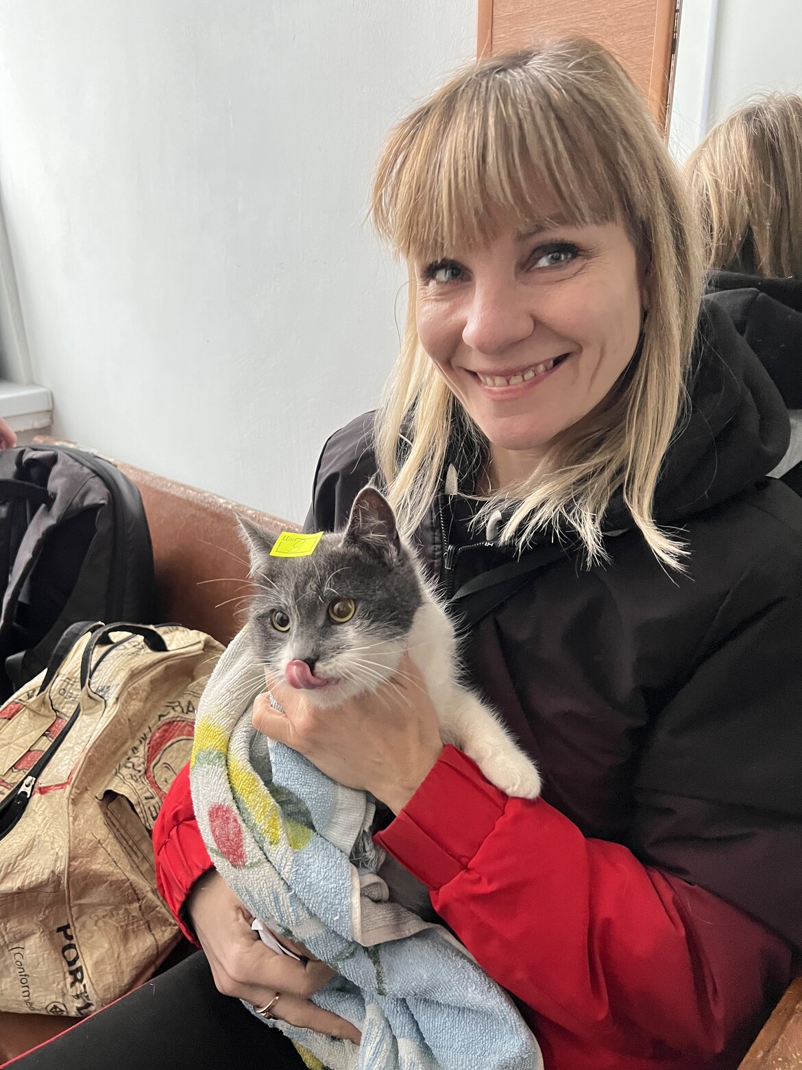 UWARF volunteer holds a cat
