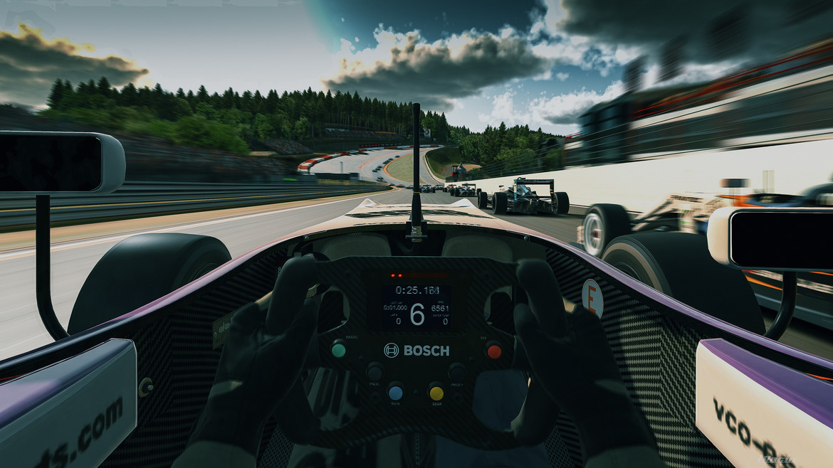 VCO ProSIM SERIES cockpit view of Eau Rouge