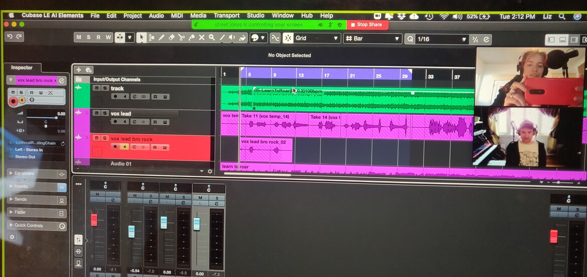 remote recording using listenot zoom and cubase