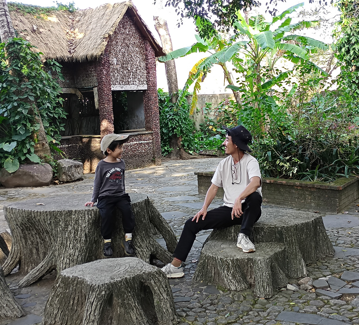 Archer and Dad at Bali Village