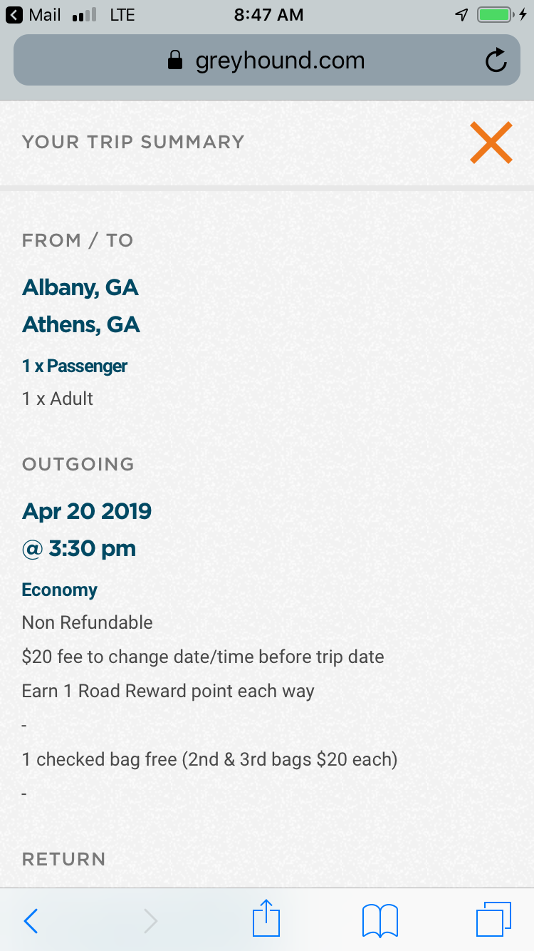 Bus from Albany Ga to Athens Ga