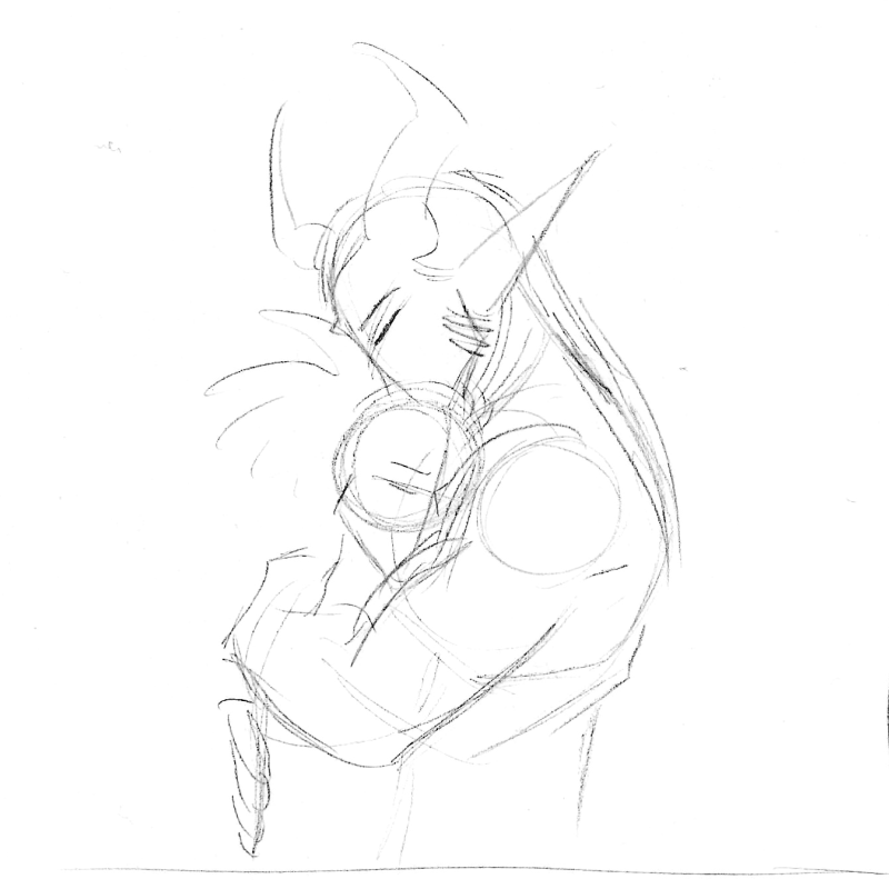 vanita and demon king hugging
