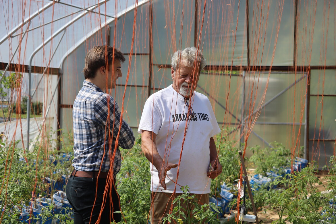 Phillip Powell and Publisher Alan Leveritt on Alan's Farm