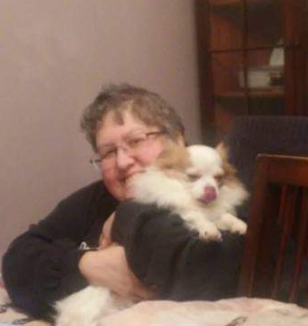 My mom, holding Quincy