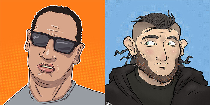 Illustrated avatars of Josh & Matt
