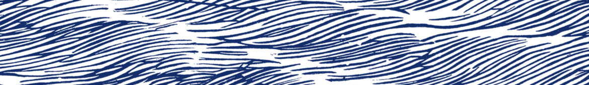 Waves sketched in blue ink