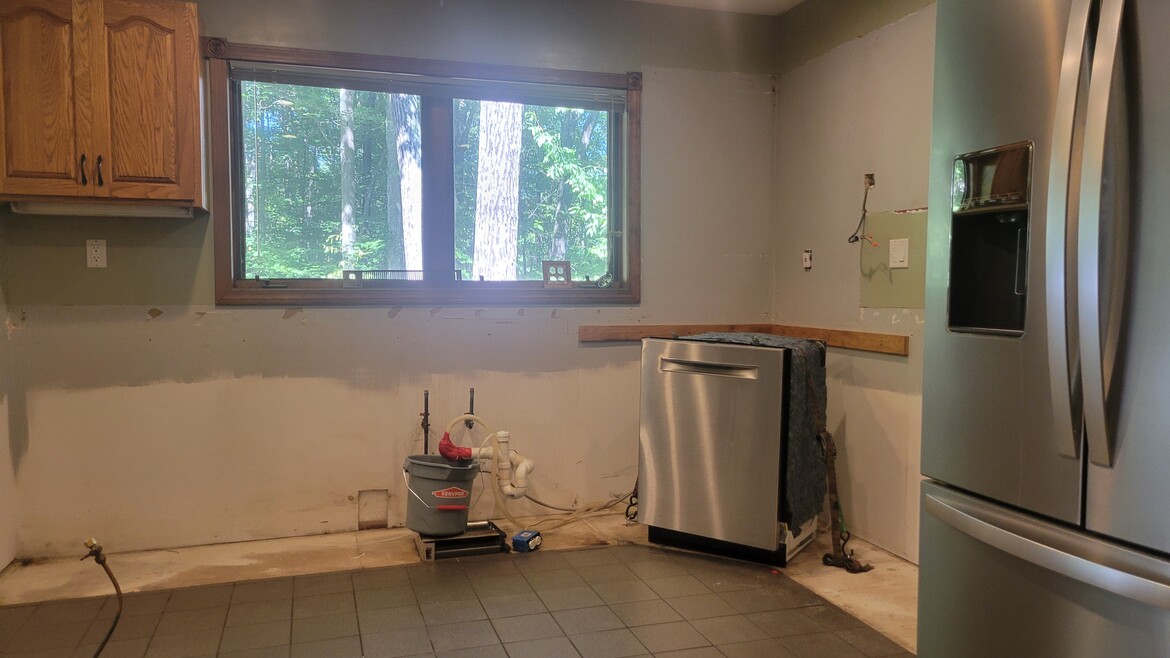 kitchen with cabinets removed kitchen with cabinets removed