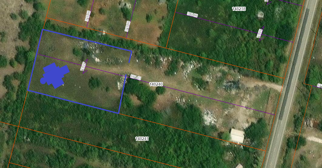 3.33 Acre Parcel w/prop layout